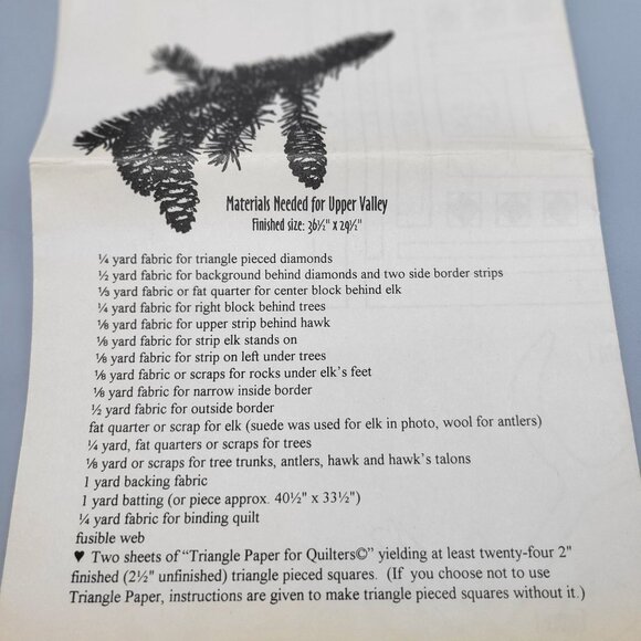 Upper Valley Elk Eagle Quilt Pattern McKenna Ryan Pine Needles 36.5 x 29.5 - Picture 5 of 5